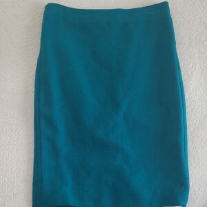 J. Crew Green Pencil Skirt